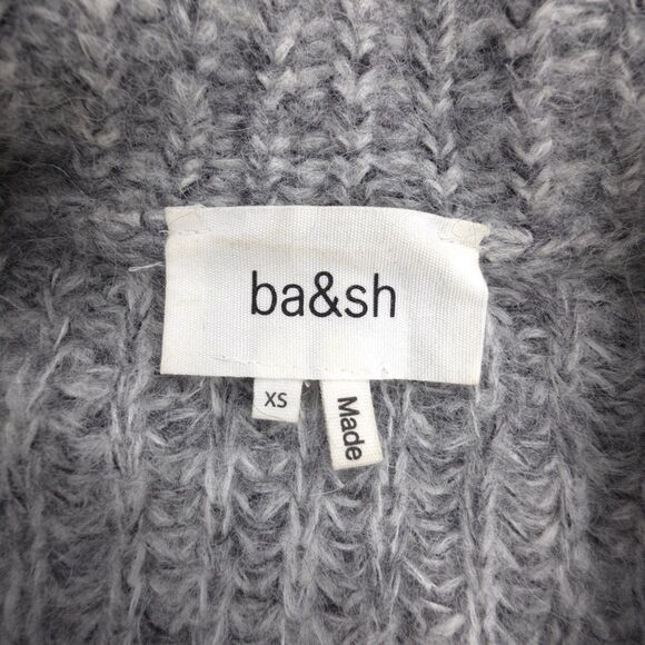 BA&SH Baltan Alpaca Chunky Knit Oversized Polo Sweater French Girl Minimal Boho - Picture 2 of 7